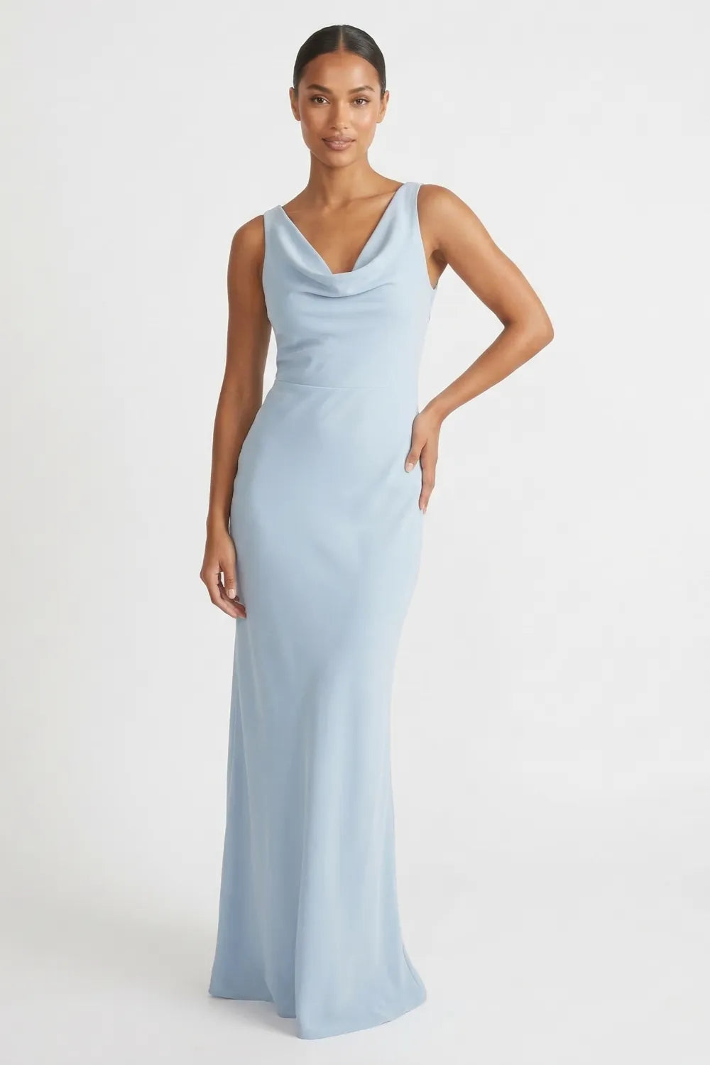 Celeste Light Blue Chiffon Bridesmaid Dress