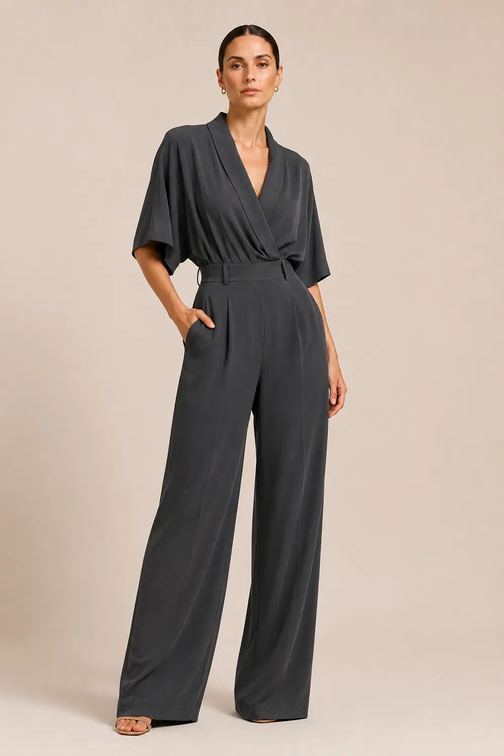 Serena Open Back Wide Leg Jumpsuit