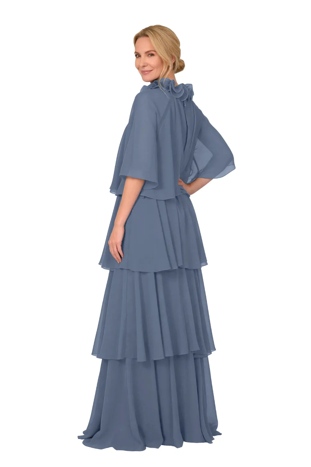 Elegant Tiered Chiffon Mother of the Bride Dress