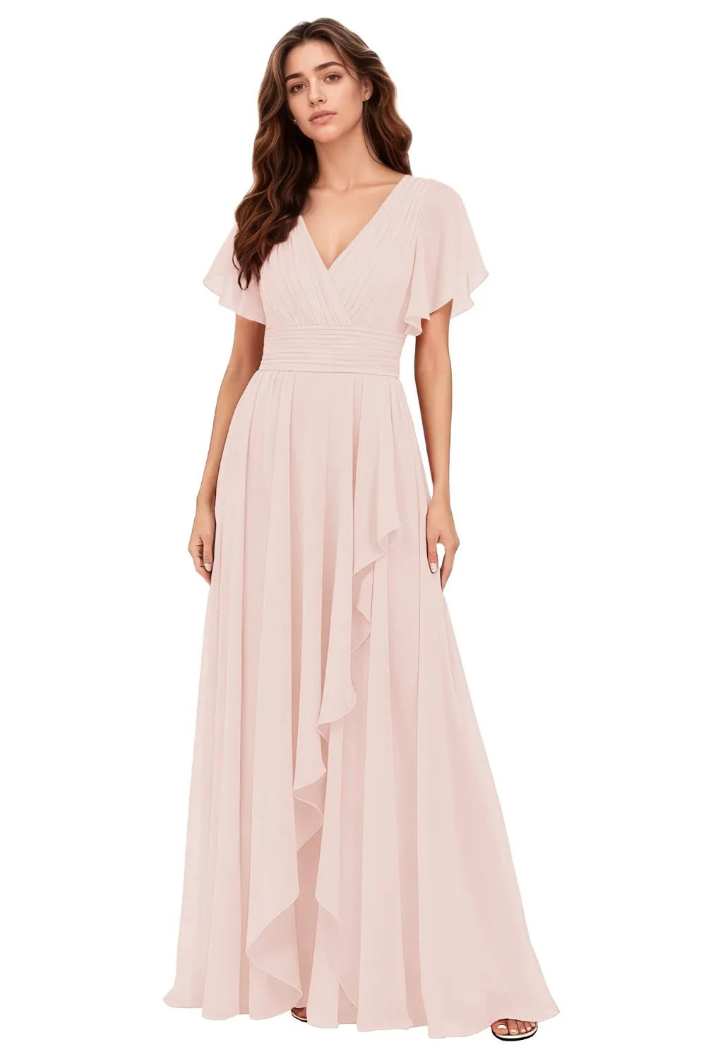 Flowy Chiffon A-Line Evening Dress