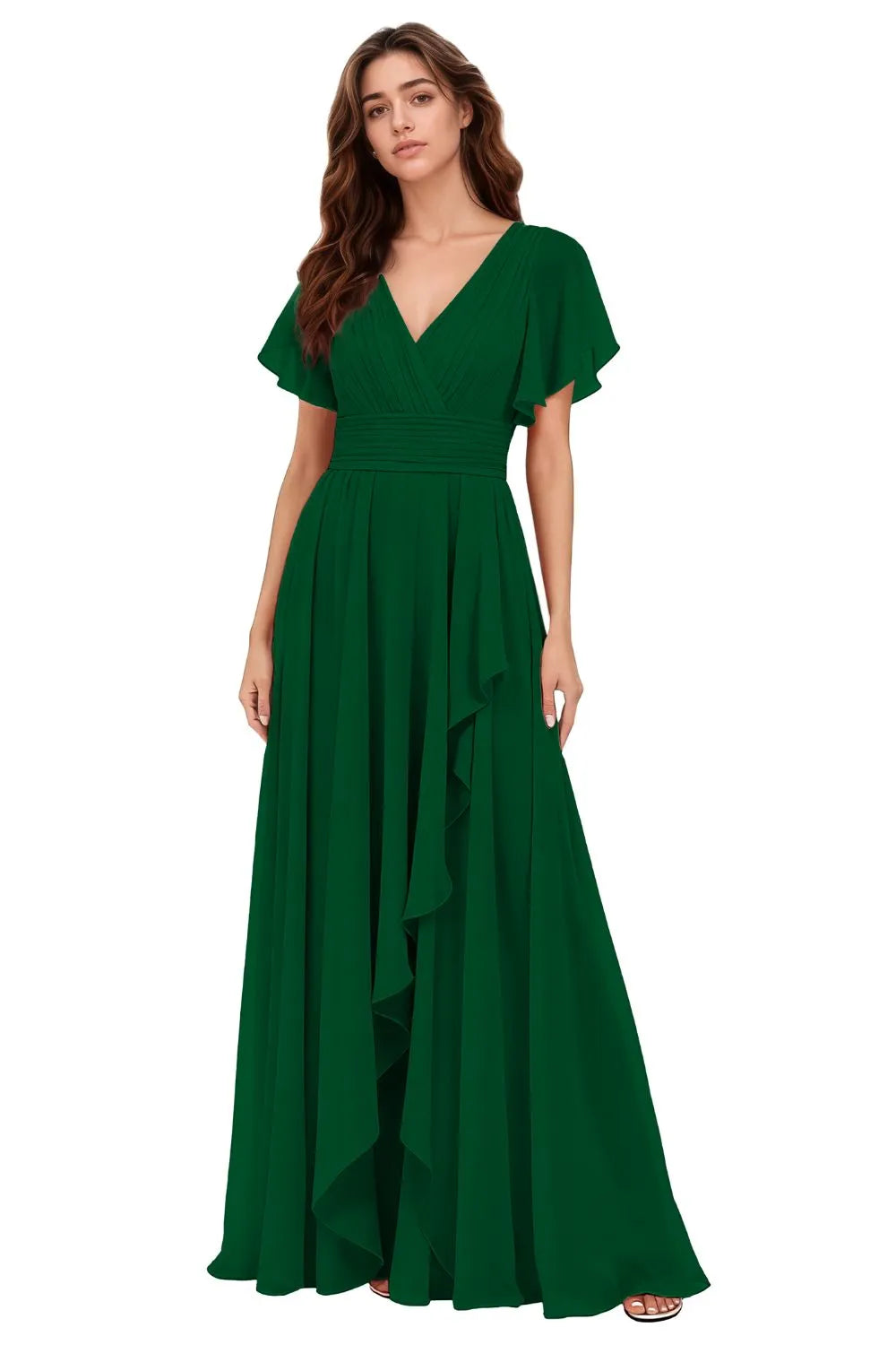 Flowy Chiffon A-Line Evening Dress