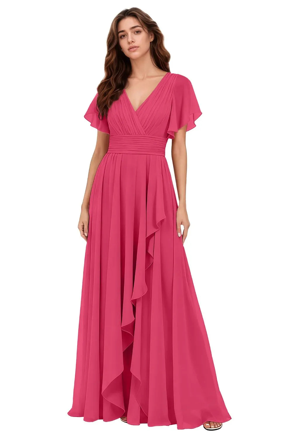 Flowy Chiffon A-Line Evening Dress