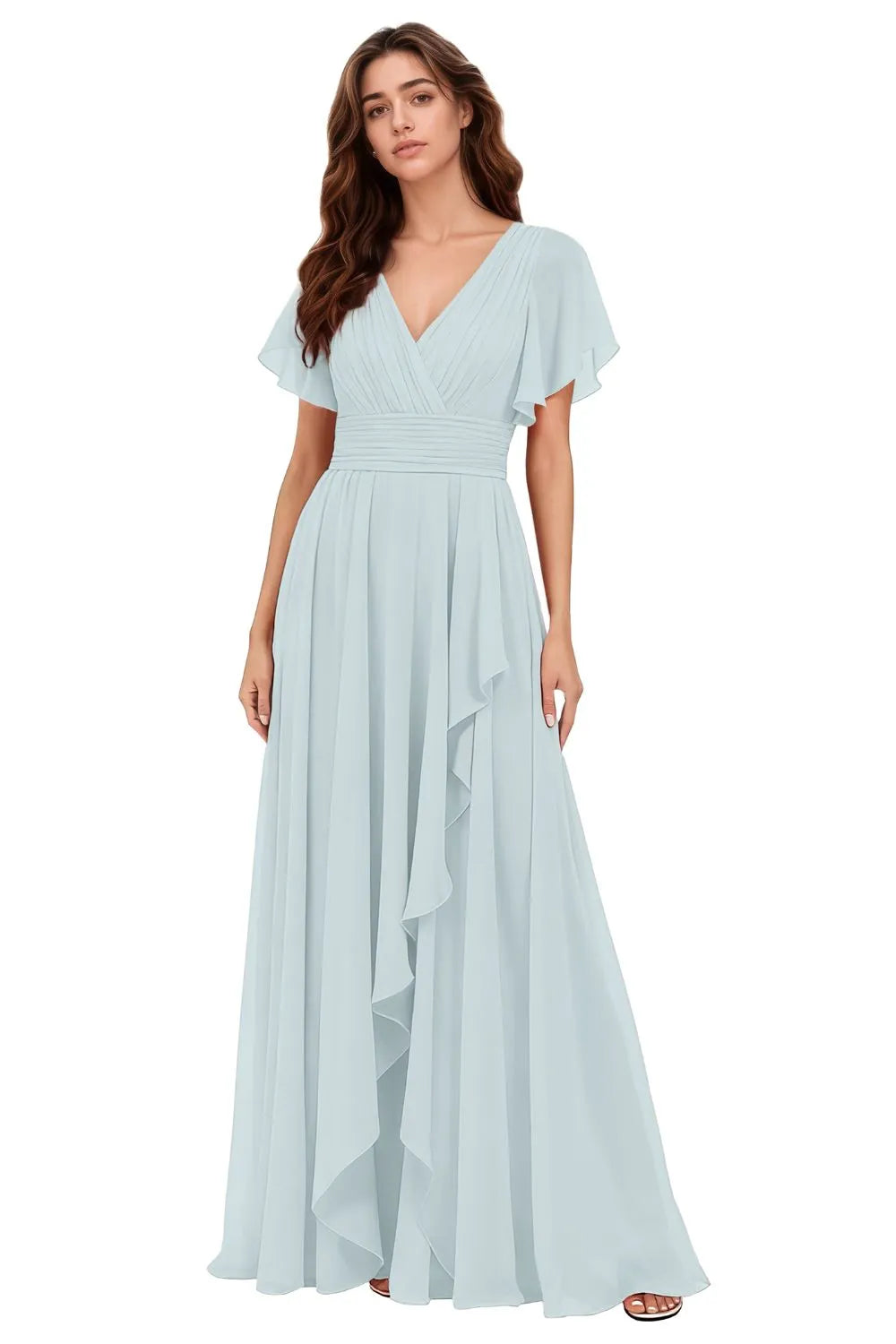 Flowy Chiffon A-Line Evening Dress