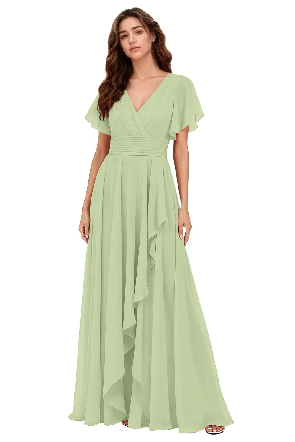 Flowy Chiffon A-Line Evening Dress