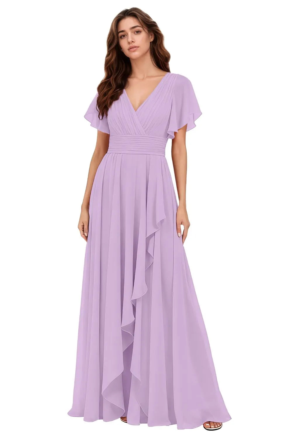 Flowy Chiffon A-Line Evening Dress