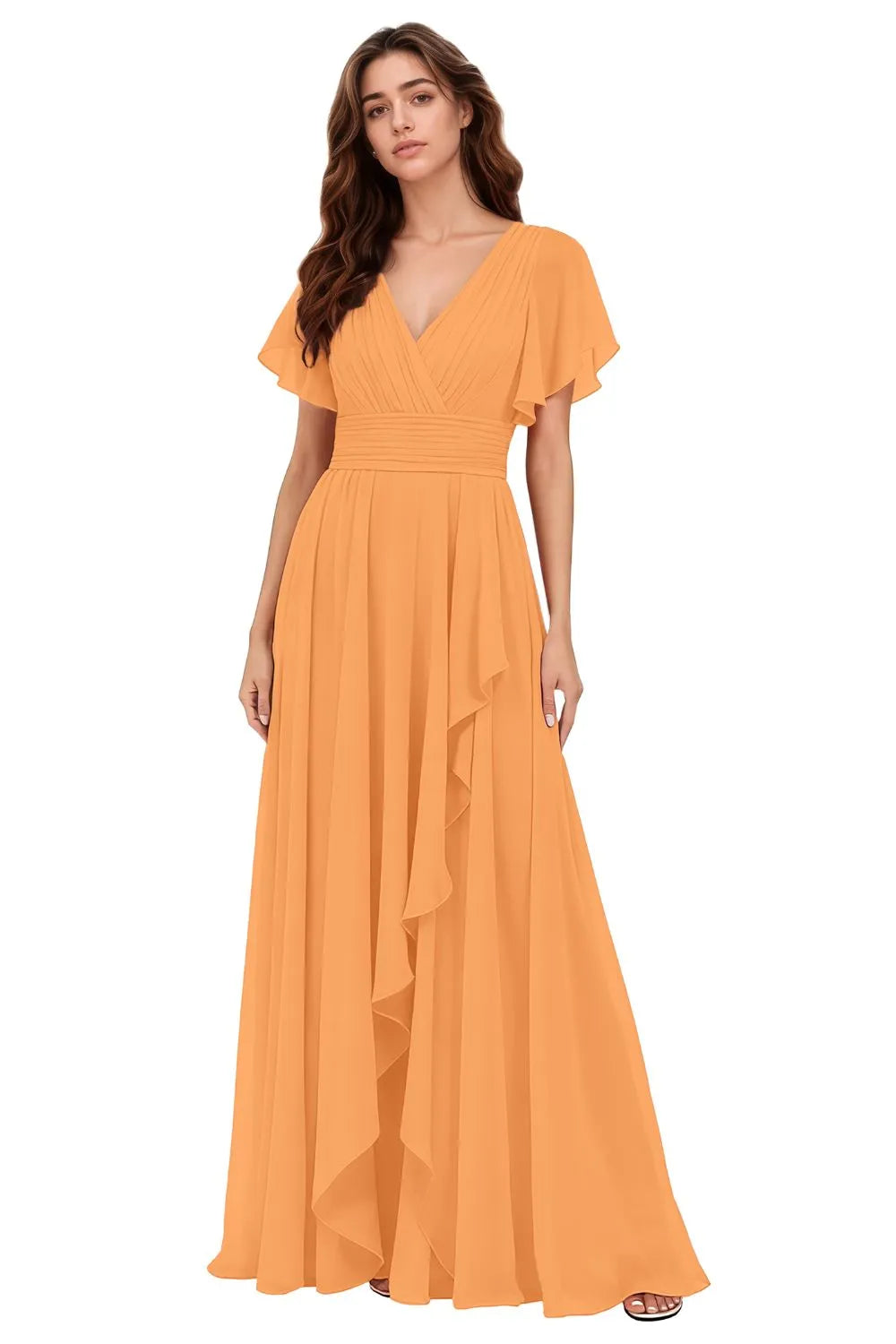 Flowy Chiffon A-Line Evening Dress