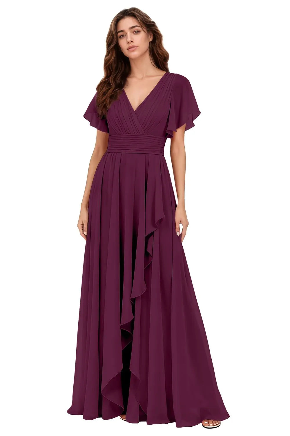Flowy Chiffon A-Line Evening Dress