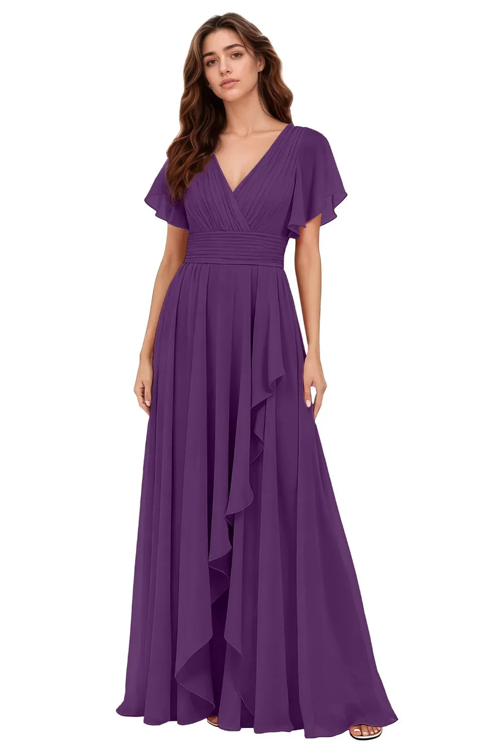 Flowy Chiffon A-Line Evening Dress