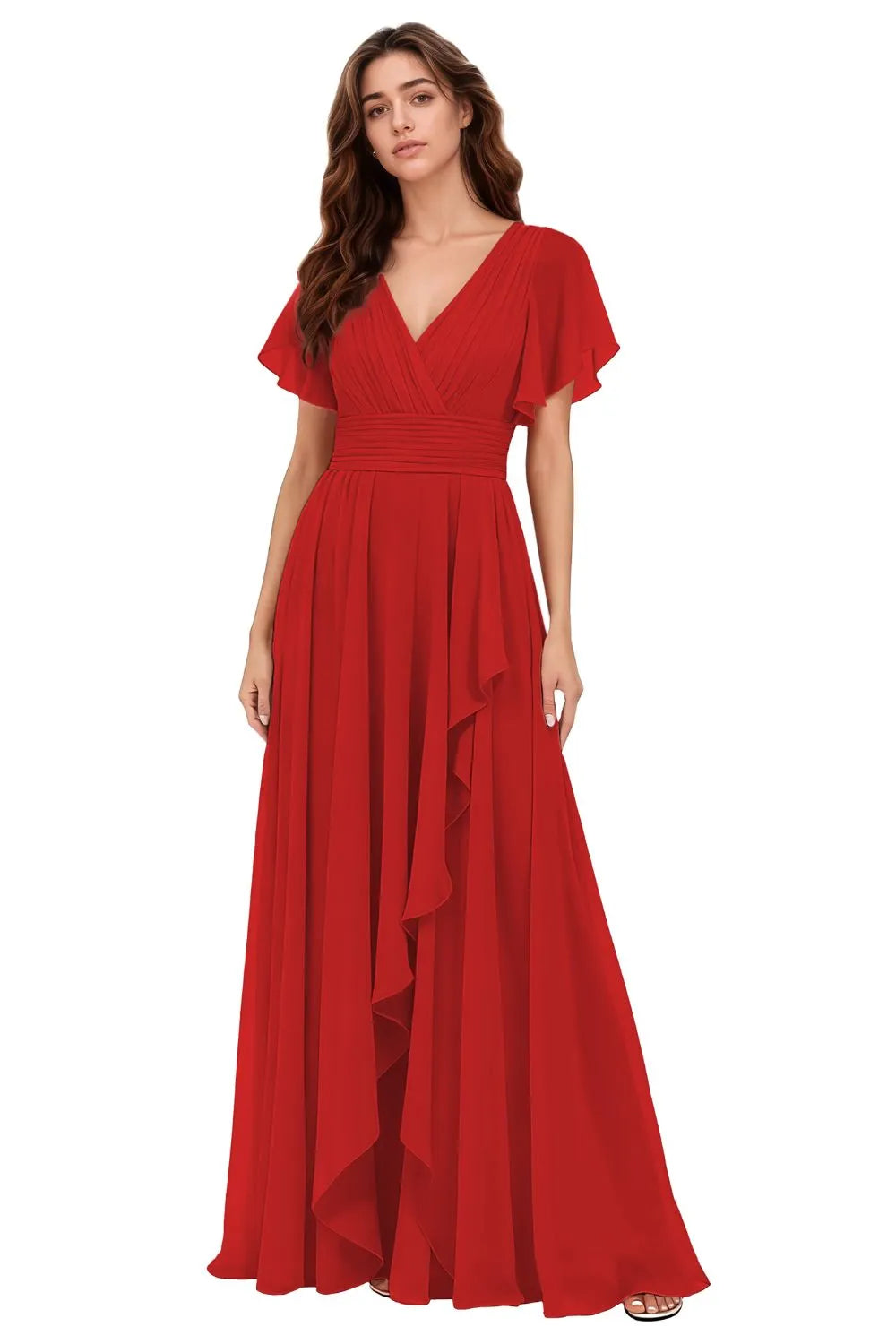 Flowy Chiffon A-Line Evening Dress