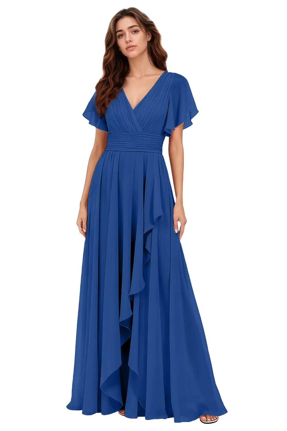 Flowy Chiffon A-Line Evening Dress
