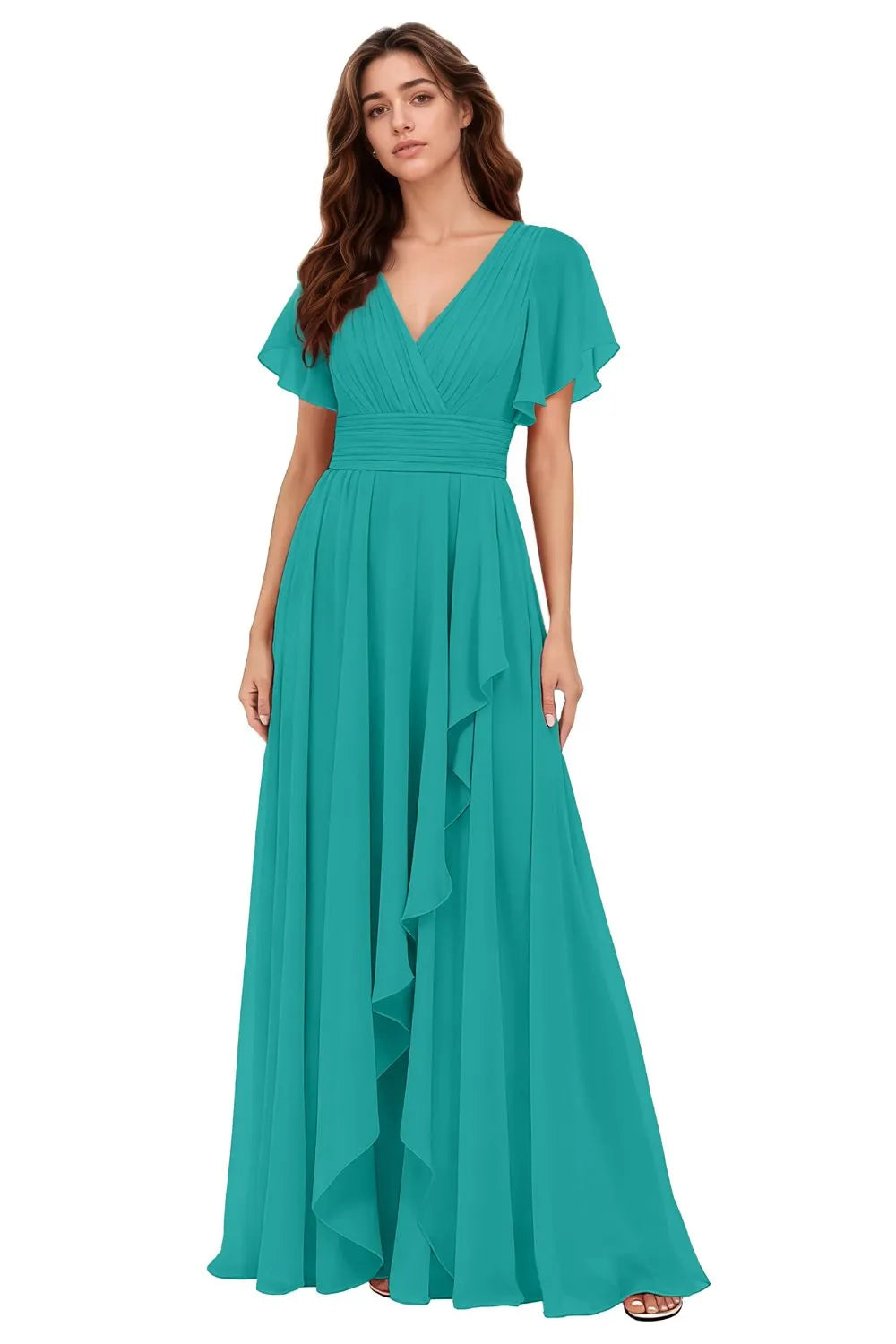 Flowy Chiffon A-Line Evening Dress