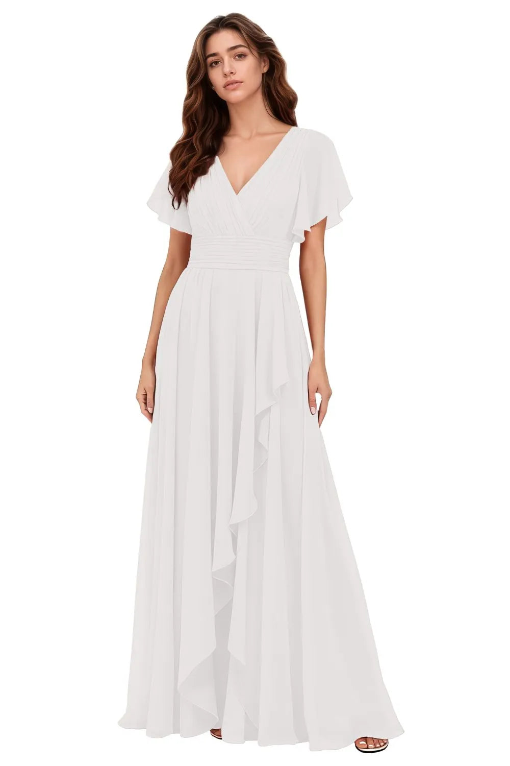 Flowy Chiffon A-Line Evening Dress