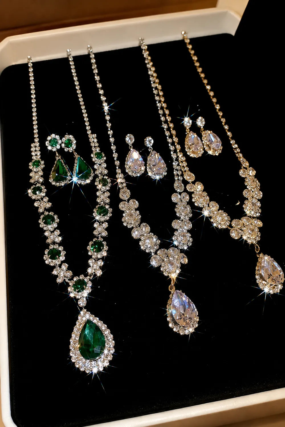 Crystal Bloom Necklace Set