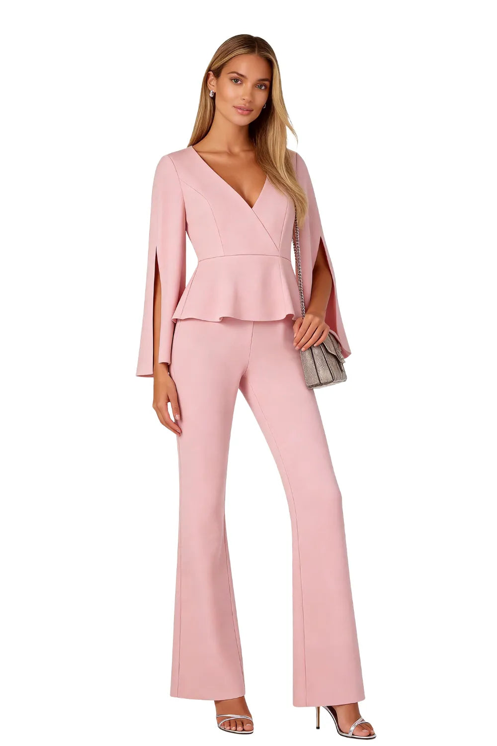 Sophisticated Peplum Waist Evening Jumpsuit