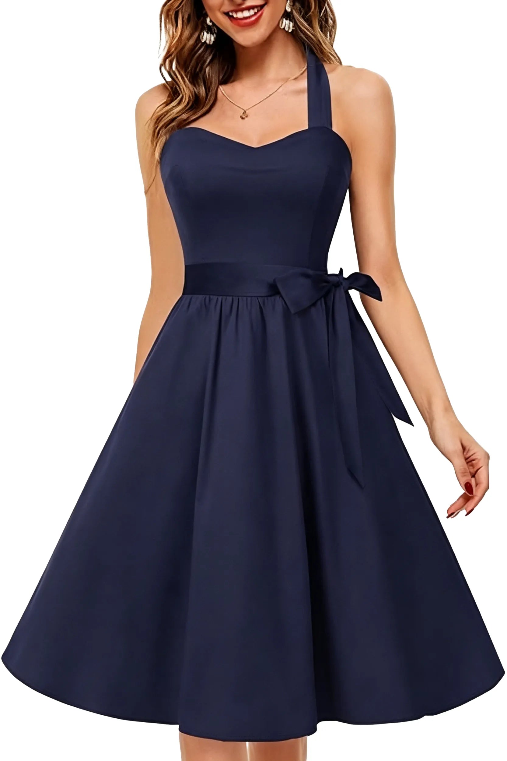 Aveline Sweetheart Halter Mini Dress