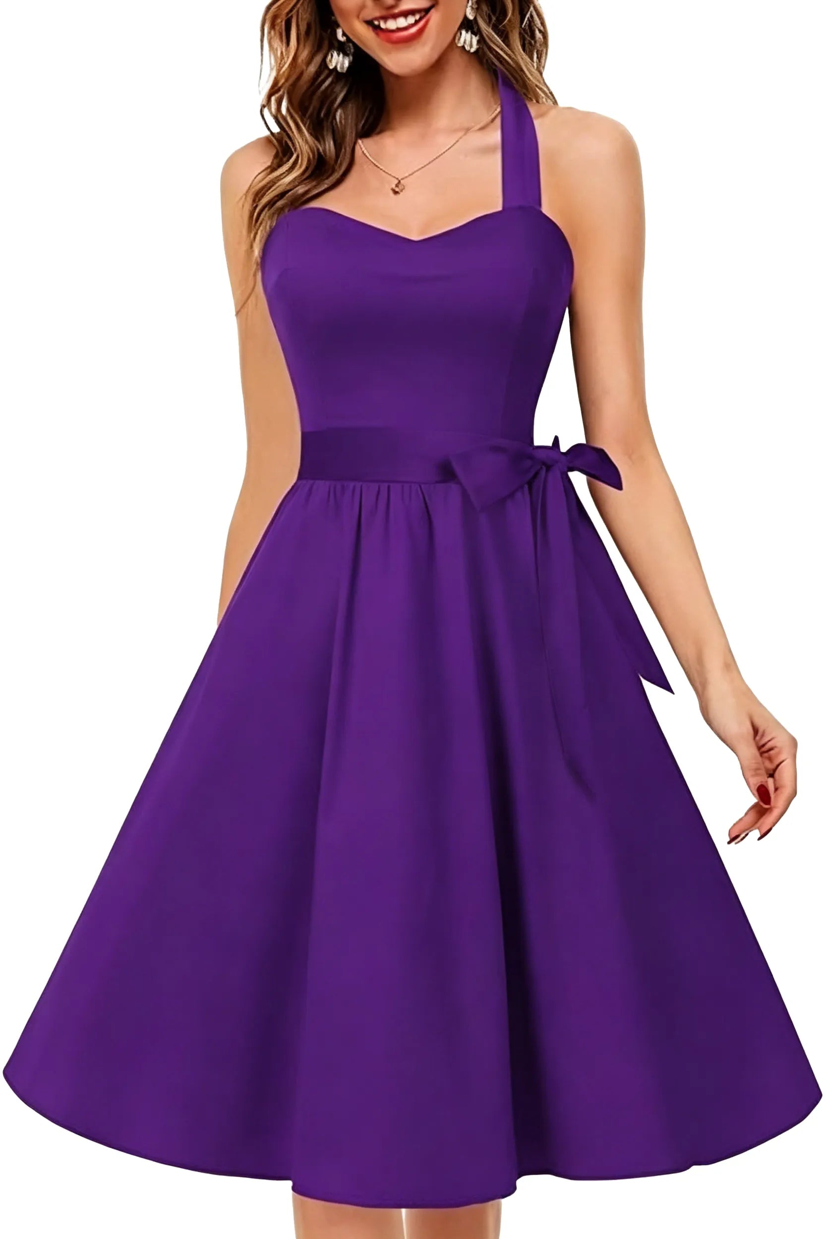 Aveline Sweetheart Halter Mini Dress