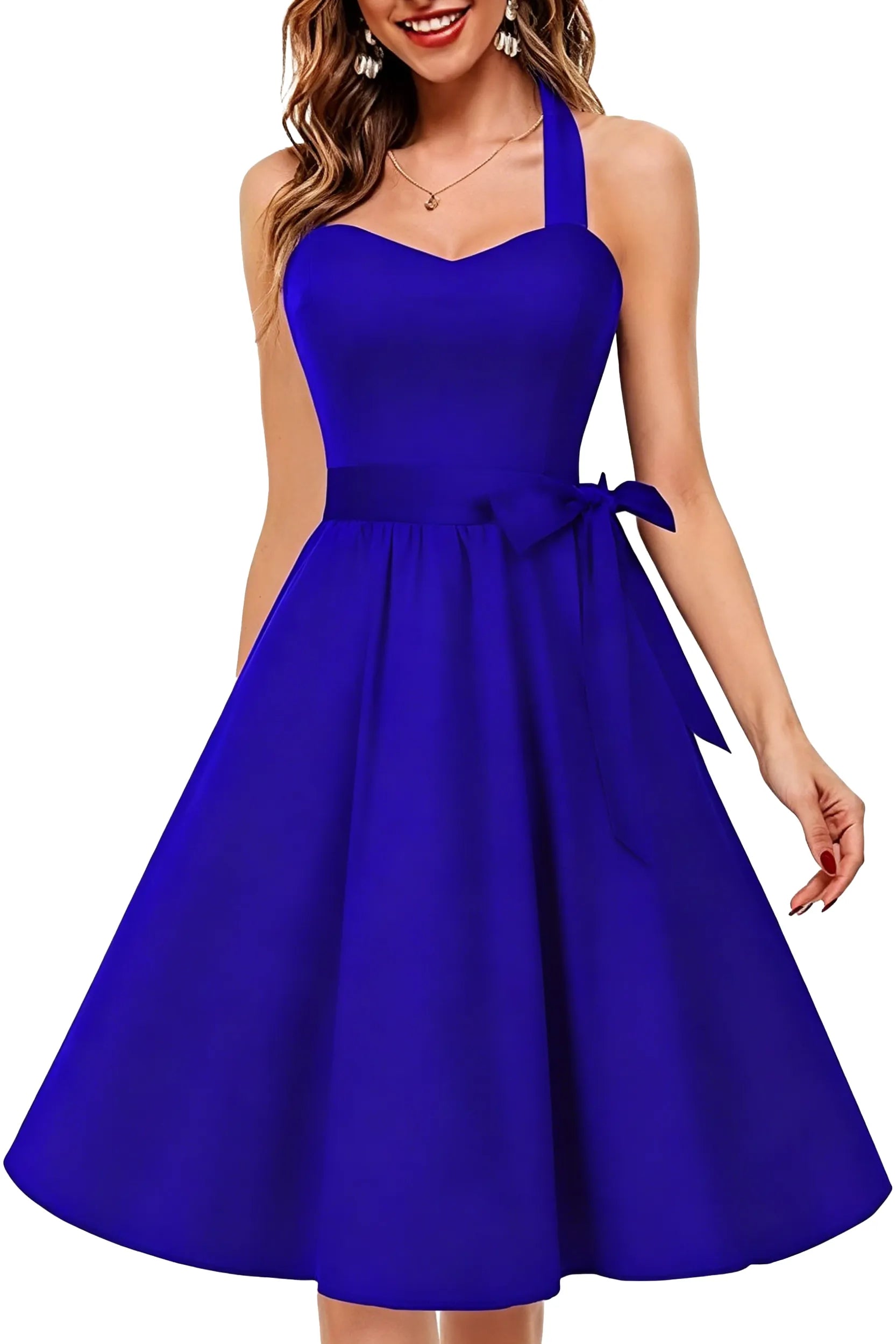 Aveline Sweetheart Halter Mini Dress