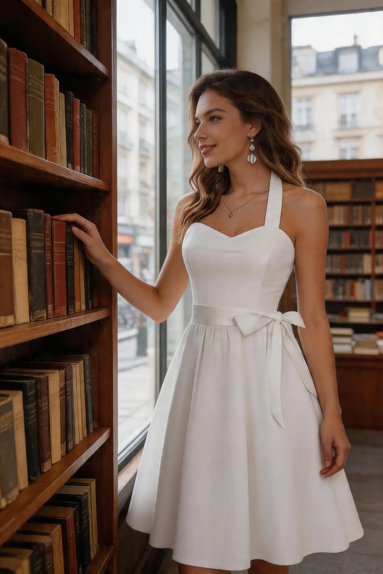 Aveline Sweetheart Halter Mini Dress