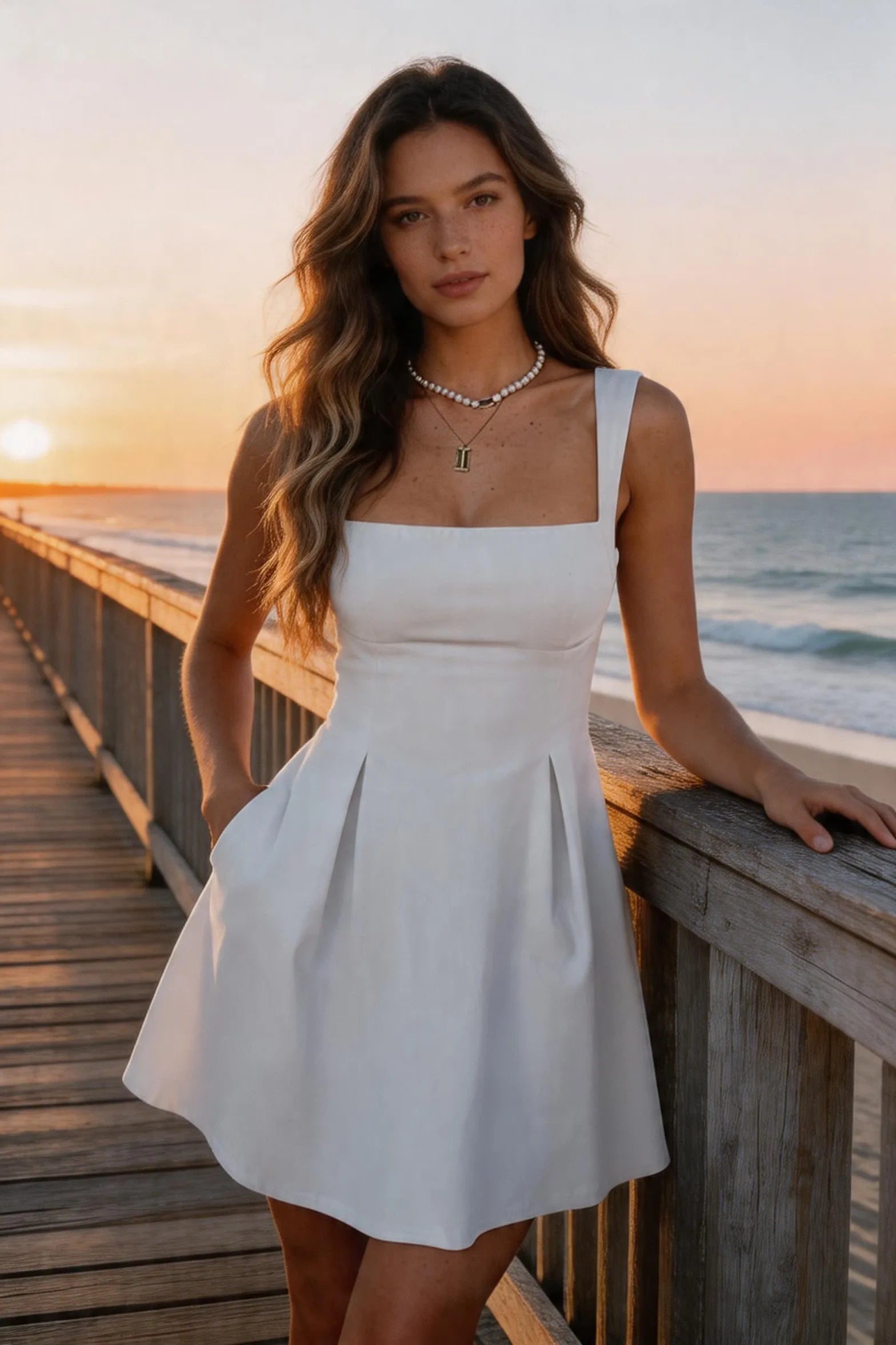Lumière Bow-Back Flare Dress