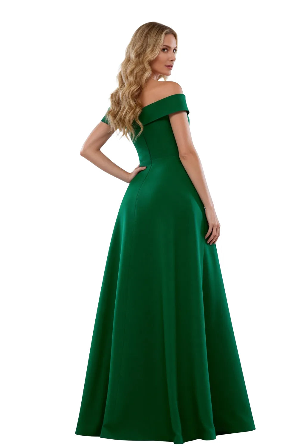 Timeless Off Shoulder Satin Evening Dress