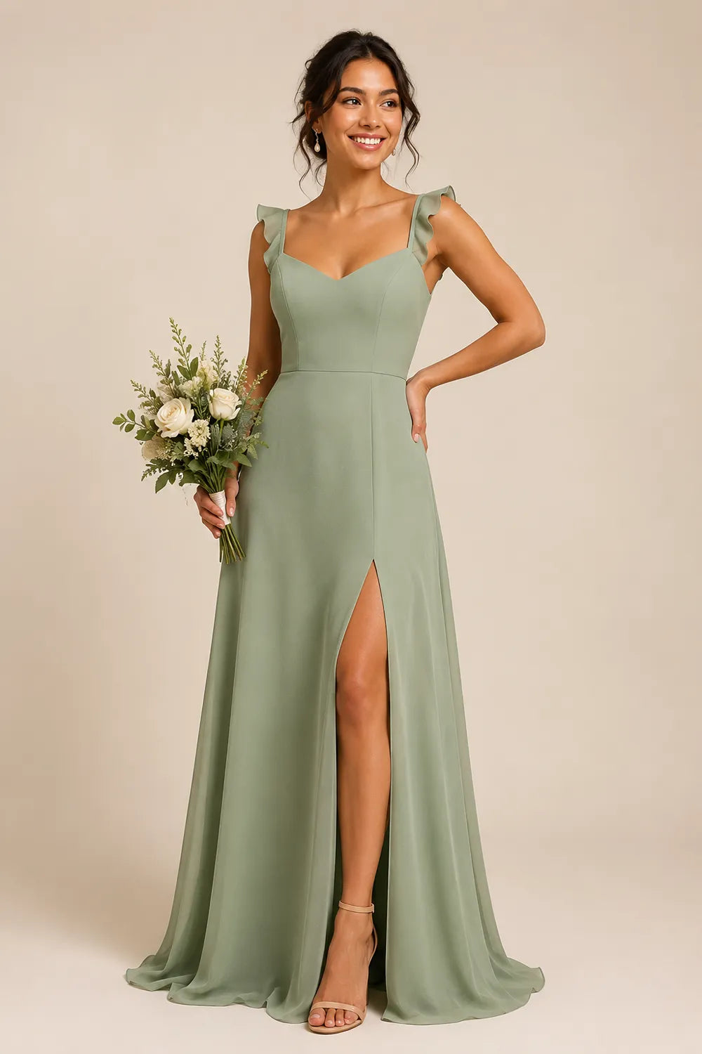 Elowen Open Back Bow Evening Dress