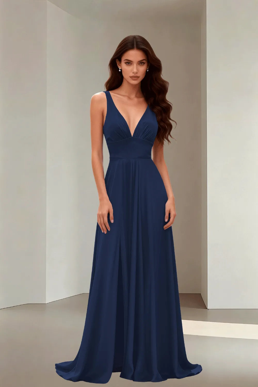 Graceful Lace-Up Back Formal Dress