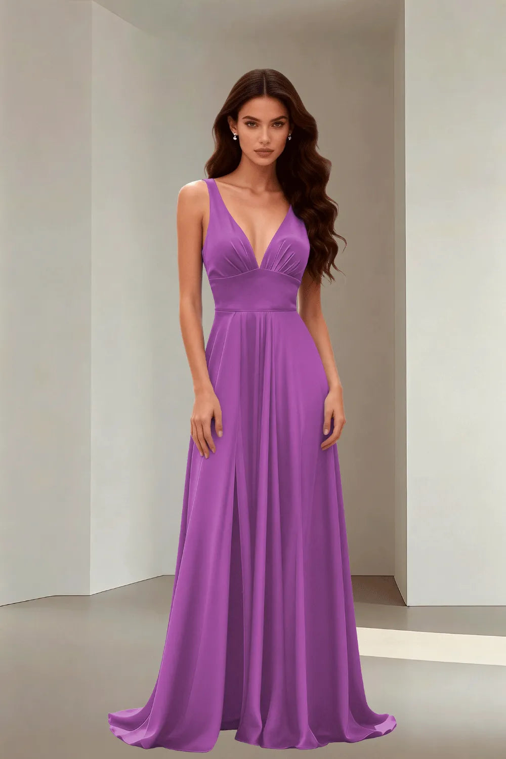 Graceful Lace-Up Back Formal Dress