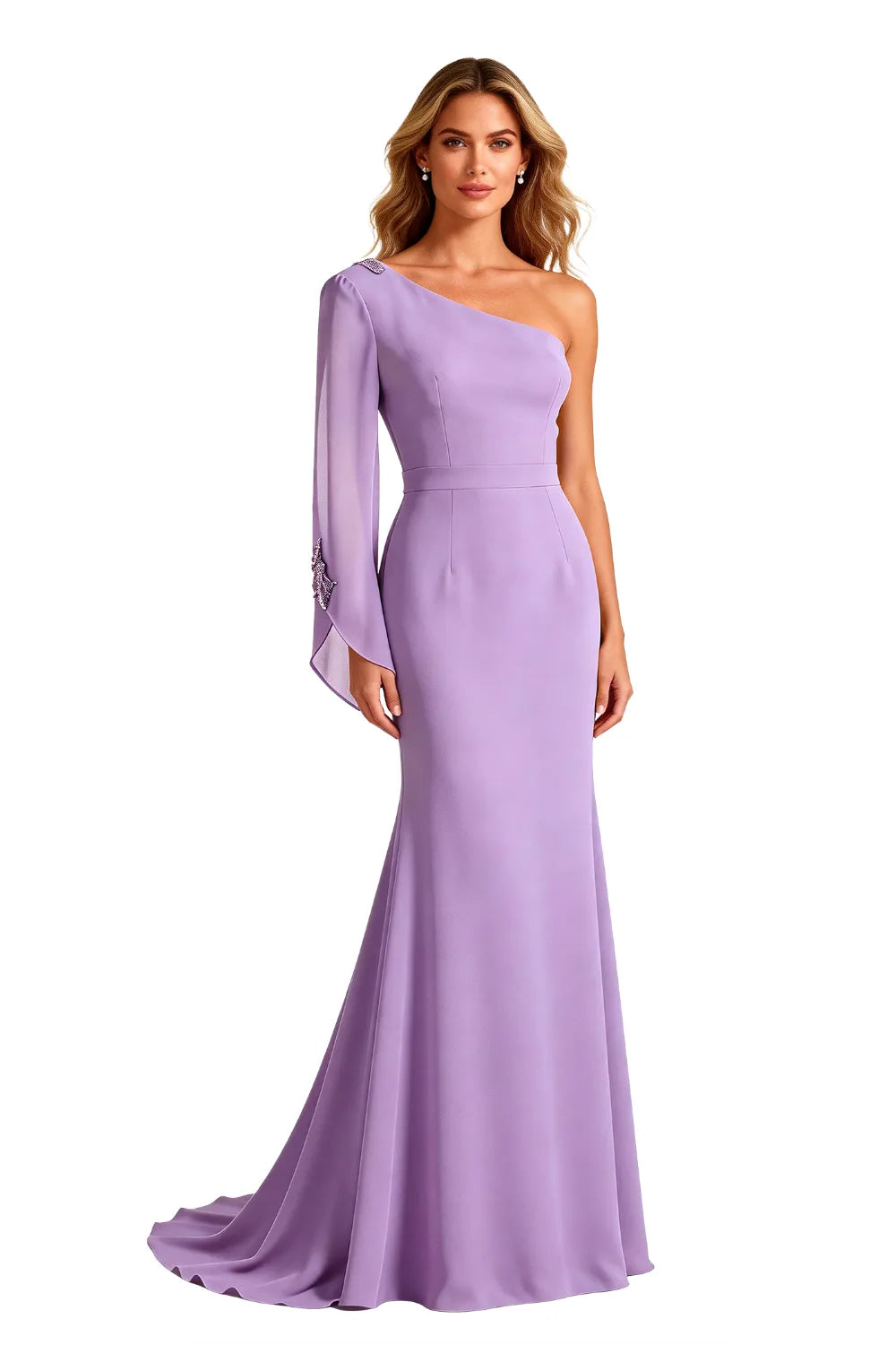 Asymmetrical Grace One Shoulder Gown