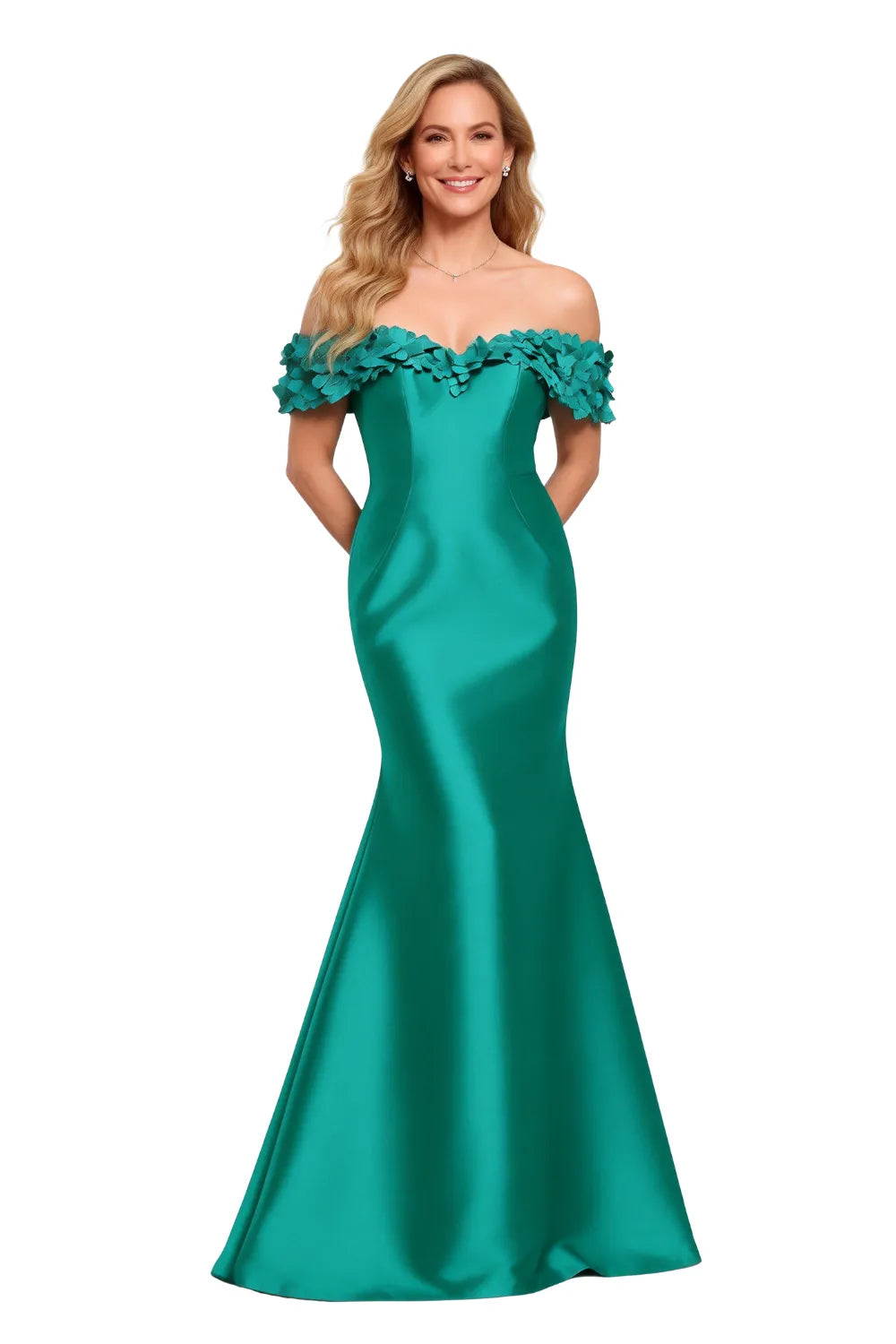 Valencia 3D Floral Mermaid Evening Gown