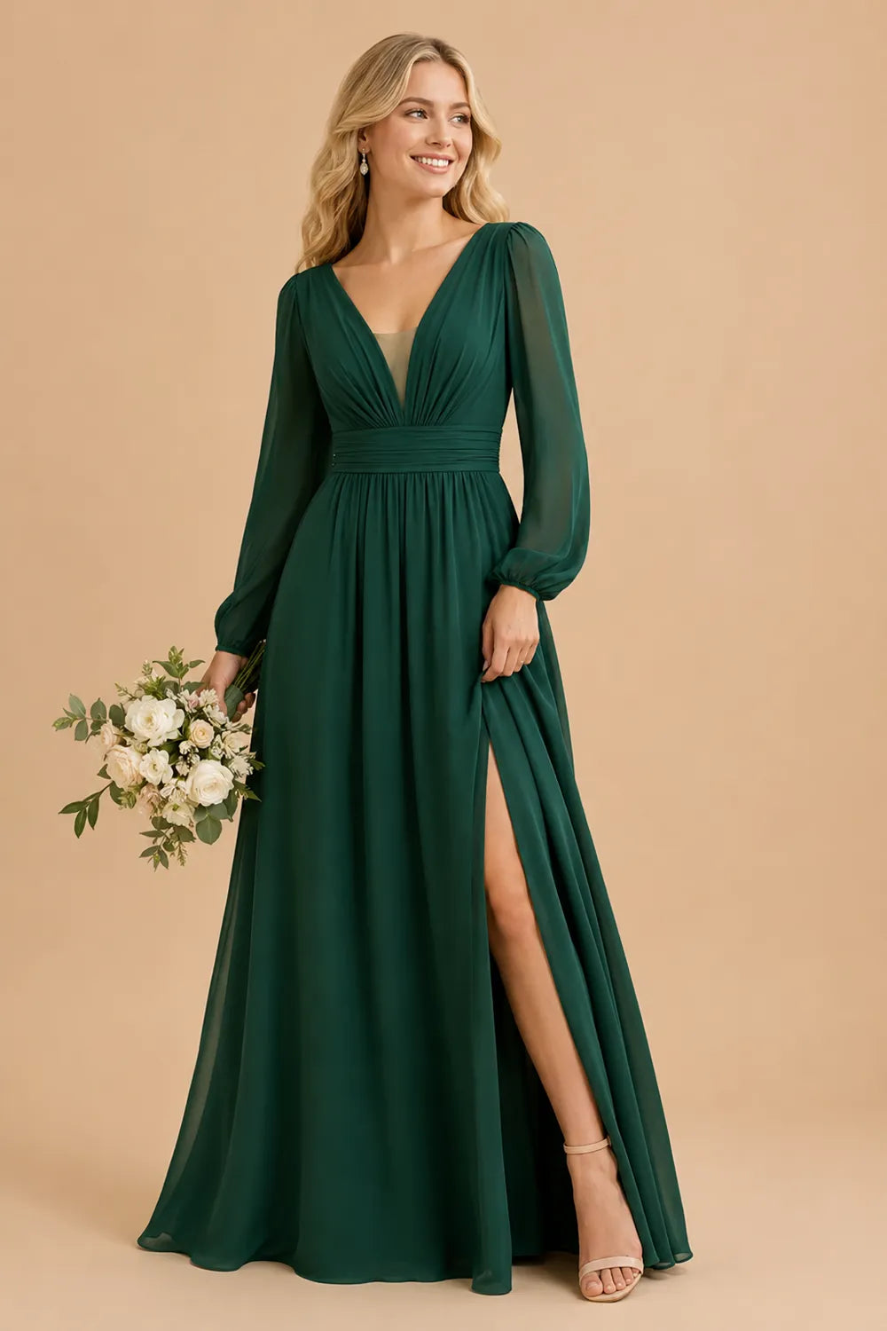 Romantic Chiffon A Line Bridesmaid Dress