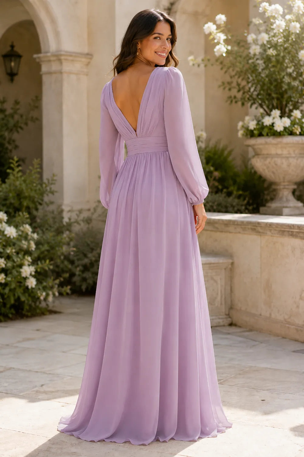 Romantic Chiffon A Line Bridesmaid Dress