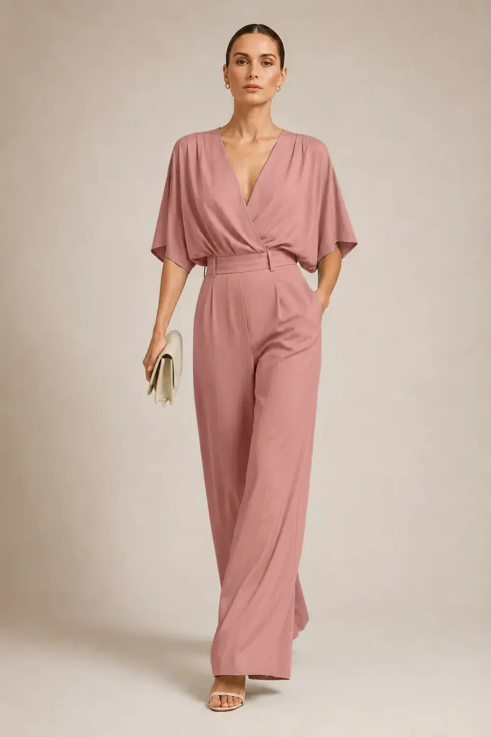 Elegant Wide Leg Formal Jumpsuit