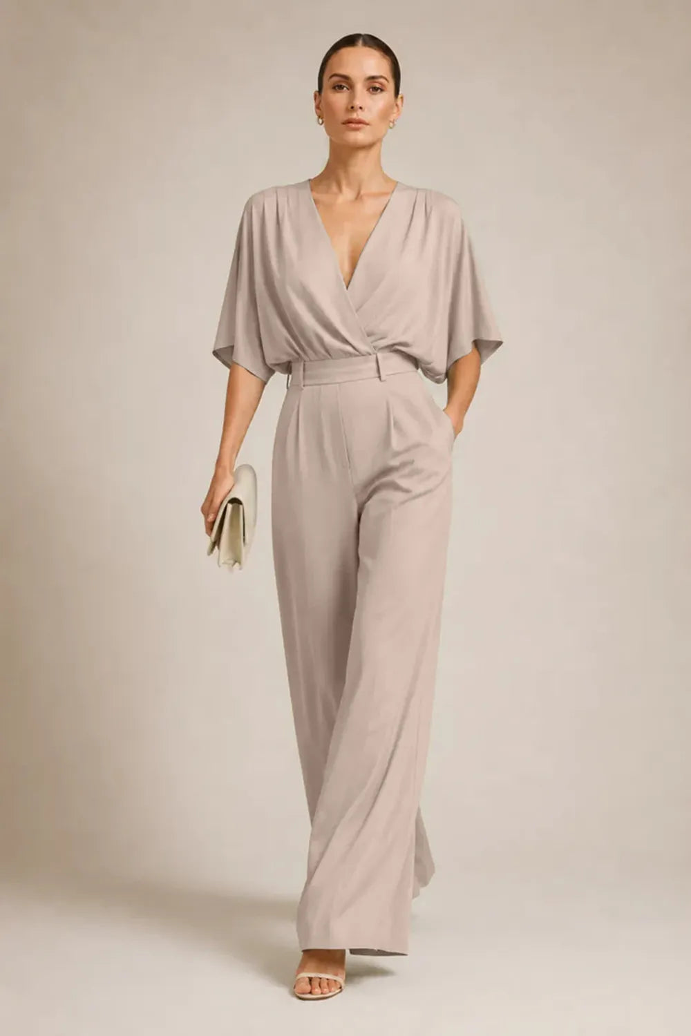 Elegant Wide Leg Formal Jumpsuit