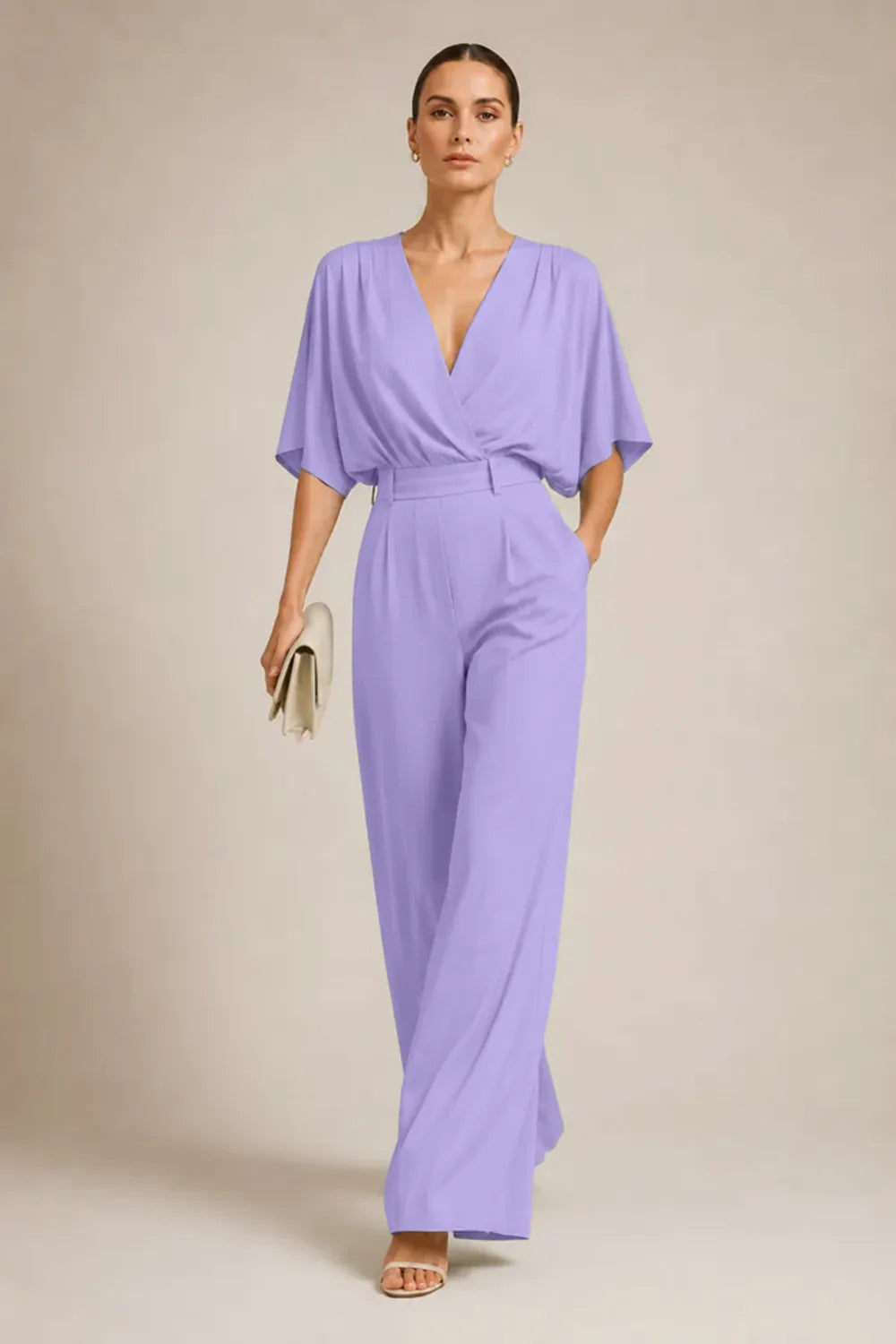 Elegant Wide Leg Formal Jumpsuit