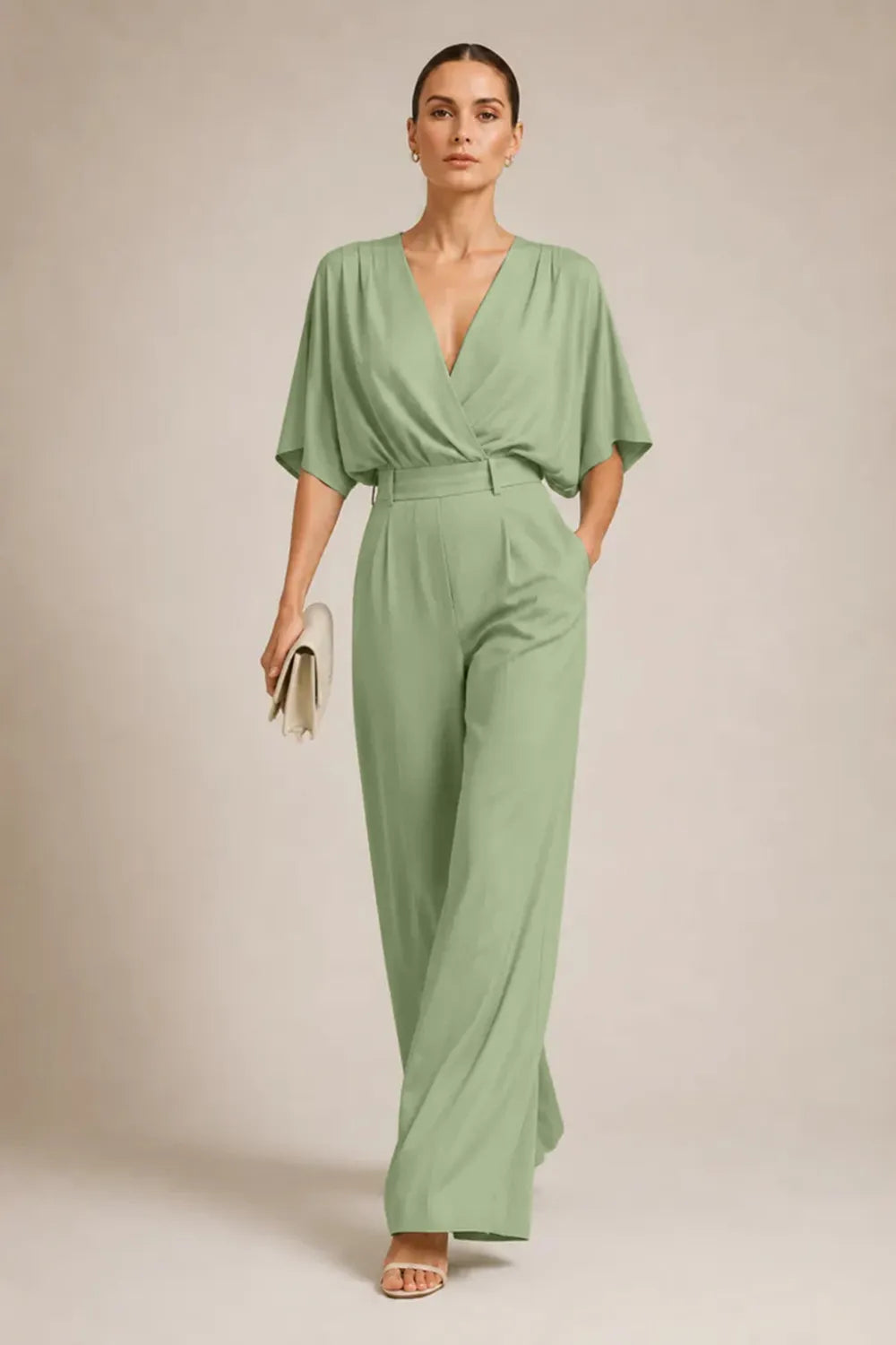 Elegant Wide Leg Formal Jumpsuit