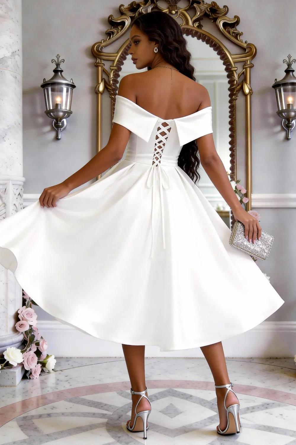 Classic Cross-Front Cocktail Dress