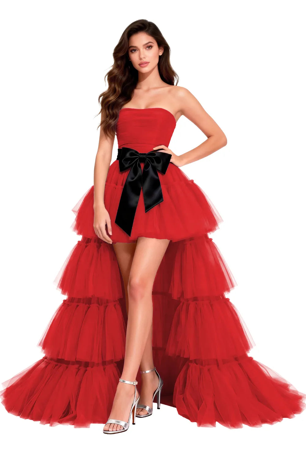 Dramatic Tiered Tulle Cocktail Dress
