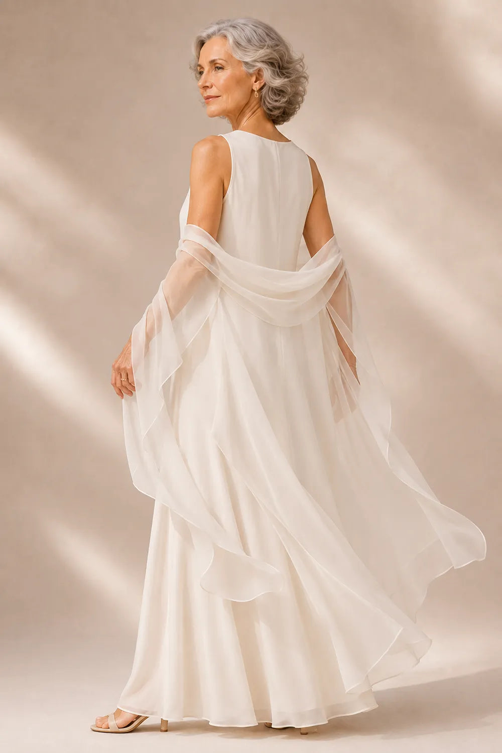 Seraphina Draped Shawl Formal Gown