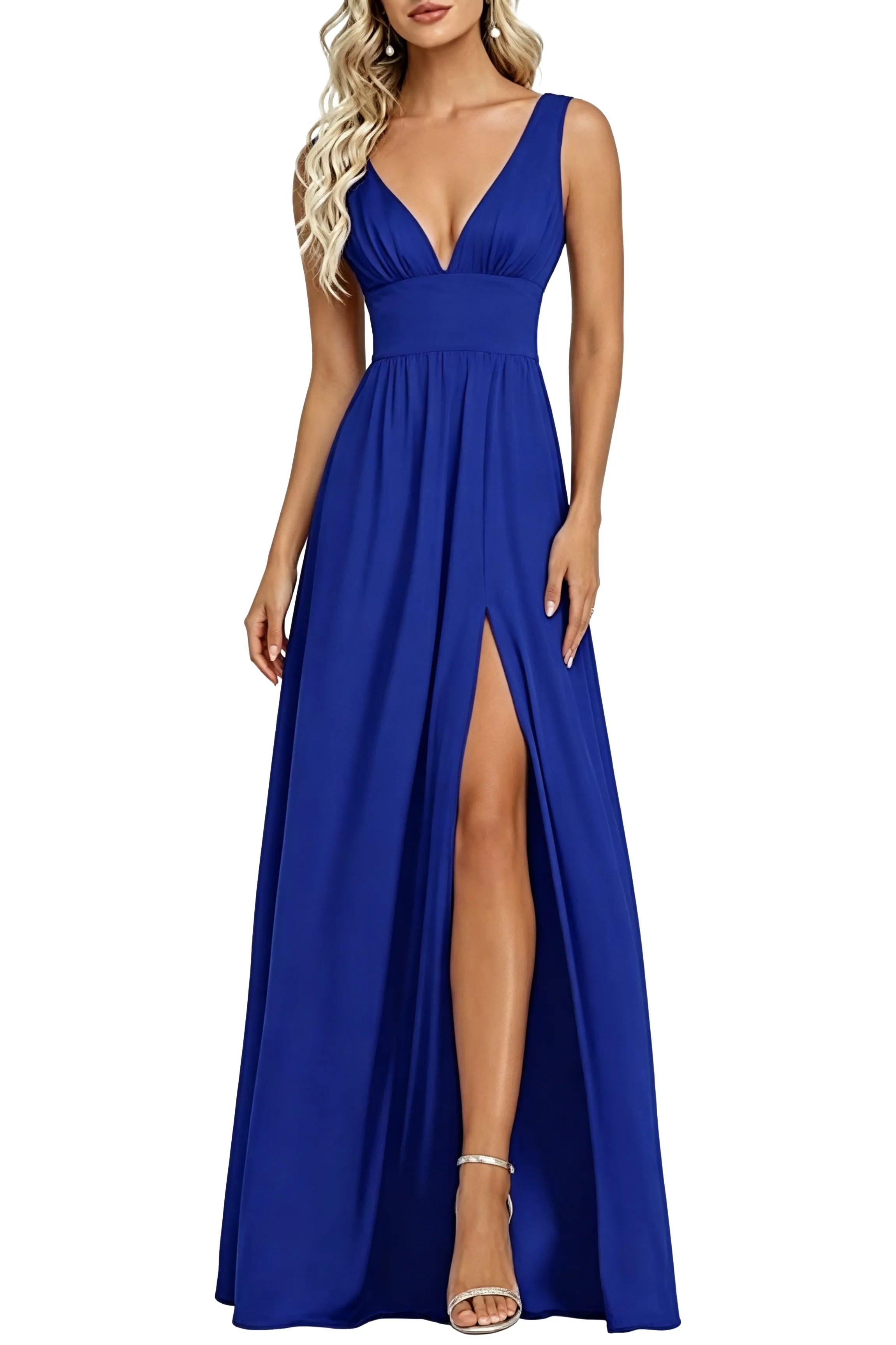 Chic A Line Formal Evening Gown with Open Back