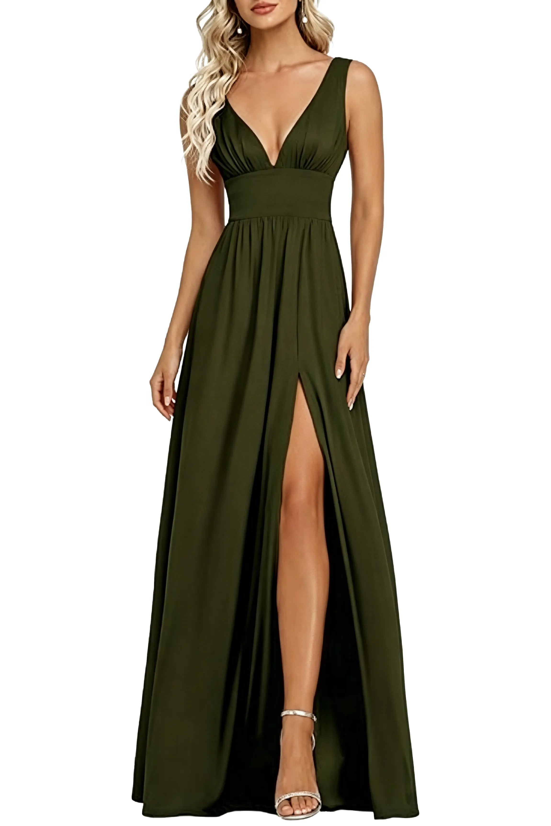 Chic A Line Formal Evening Gown with Open Back