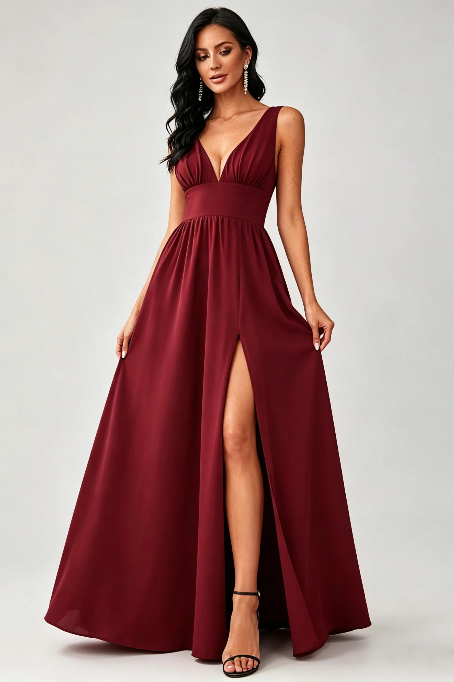 Chic A Line Formal Evening Gown with Open Back