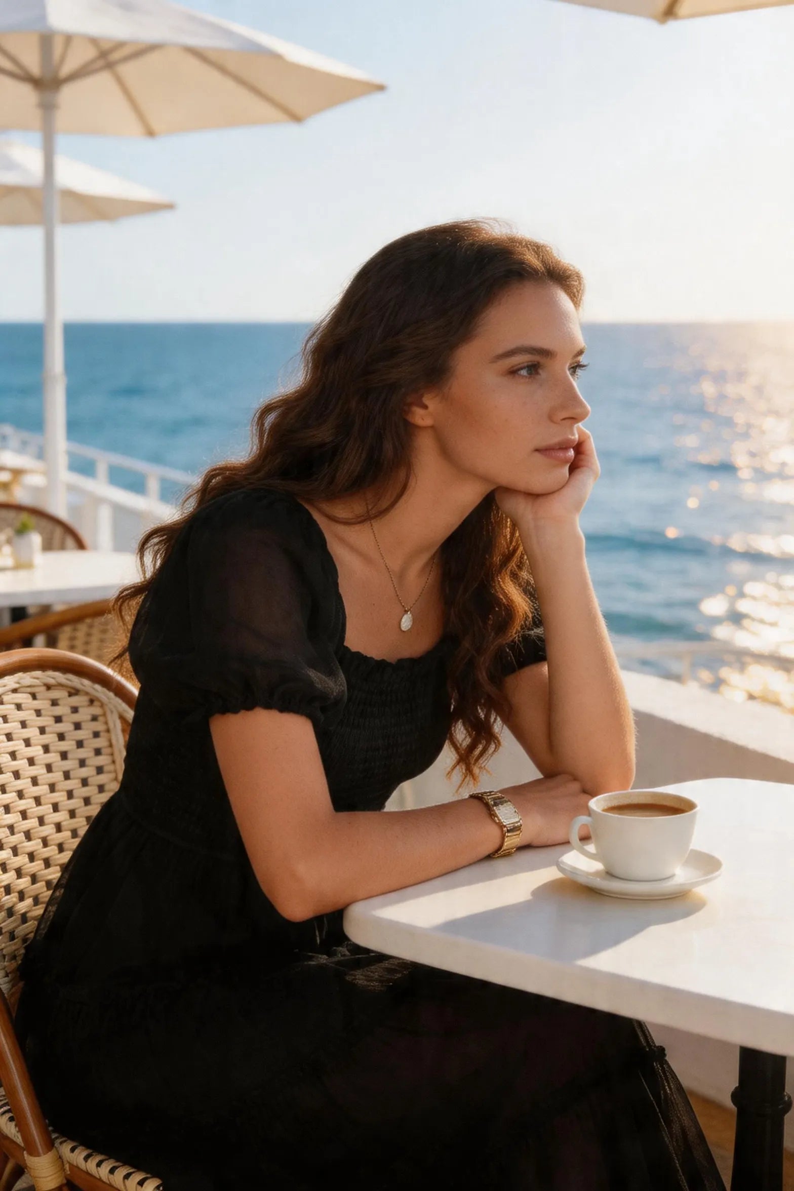 Fit and Flare Puff Sleeve Formal Dress