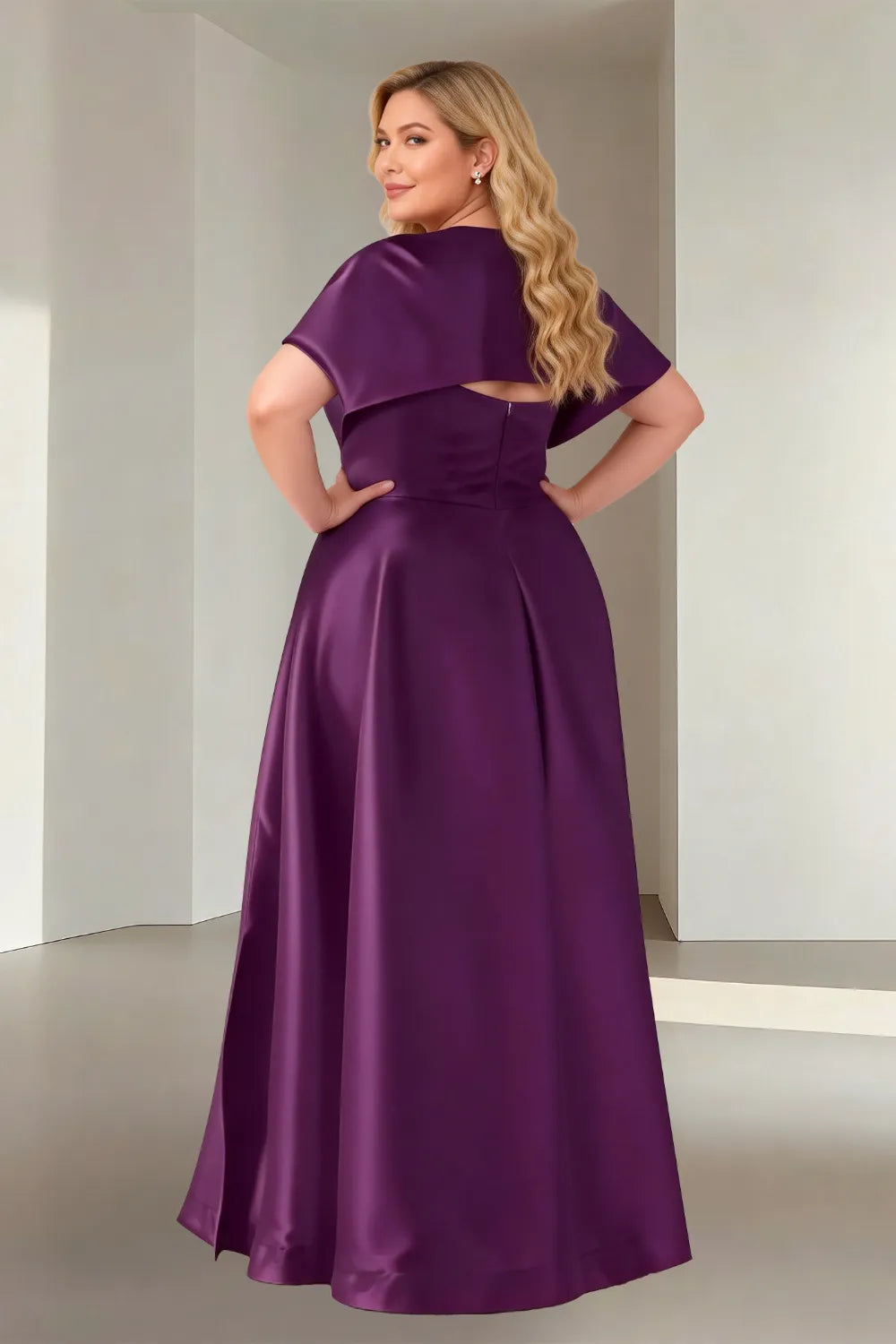 Luxe Satin Off-Shoulder Wedding Guest Dress