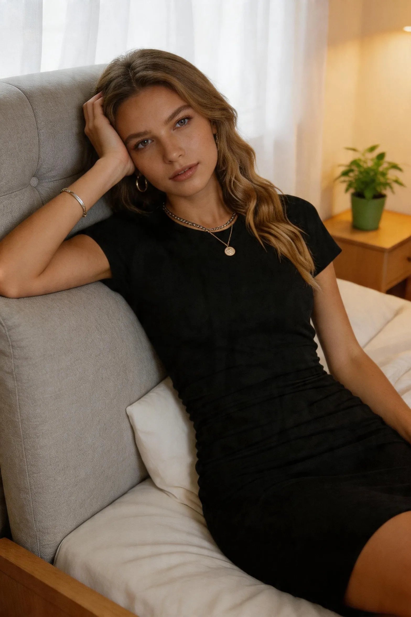 Minimalist Sheath Wedding Guest Dress Elegant Casual Fit