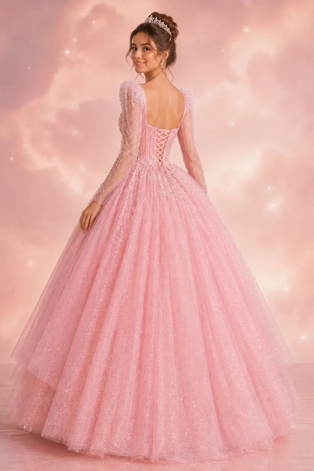 Romantic Long Ball Gowns with Sleeves