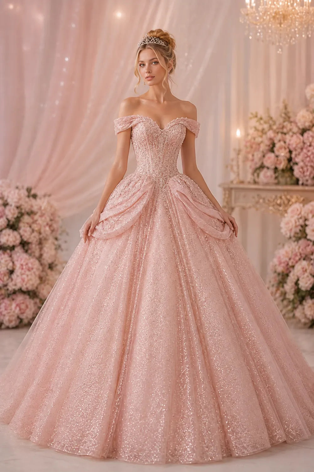 Elegant Pink Quinceanera Desses