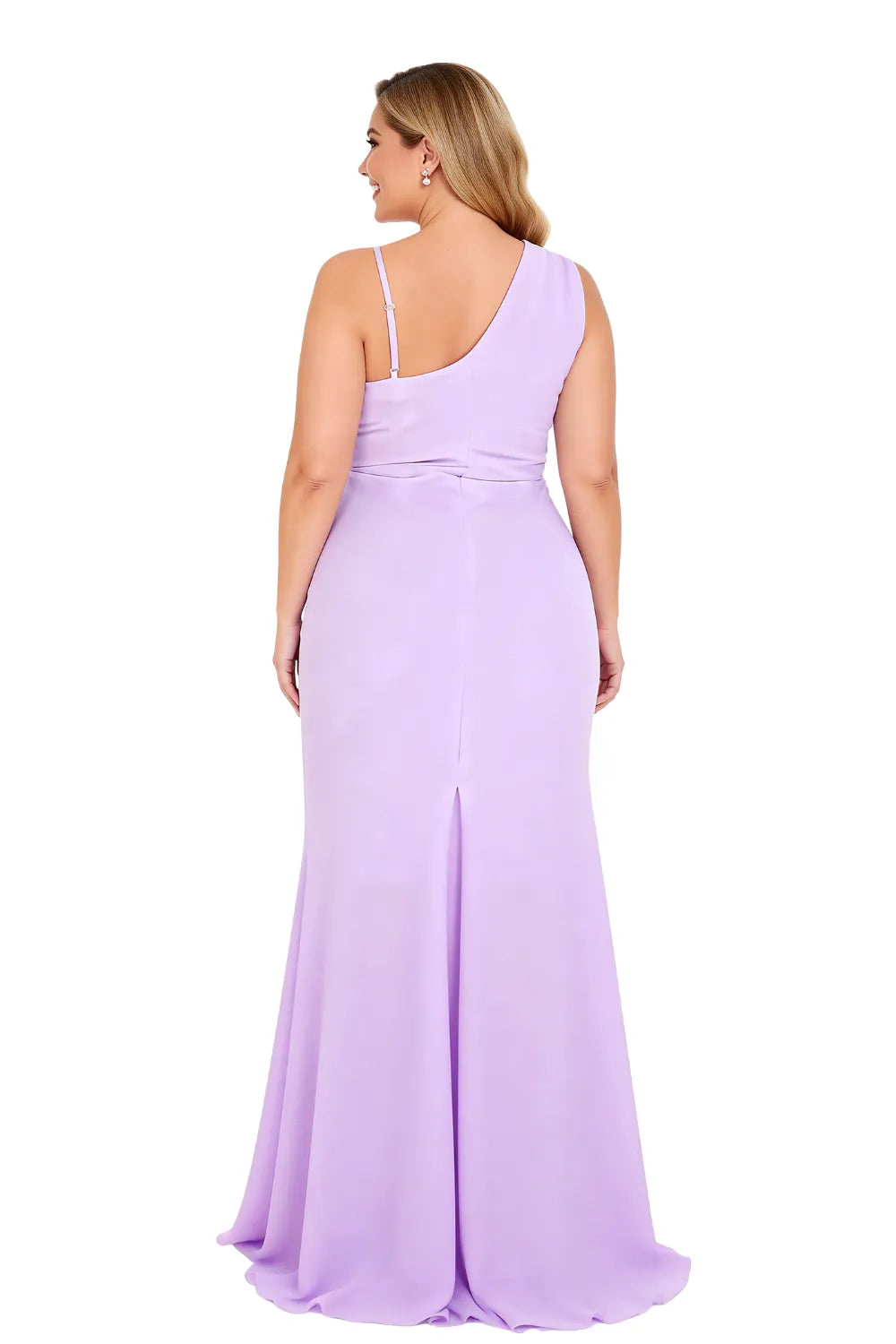 Chic Asymmetrical Strap Cowl Neck Formal Gown