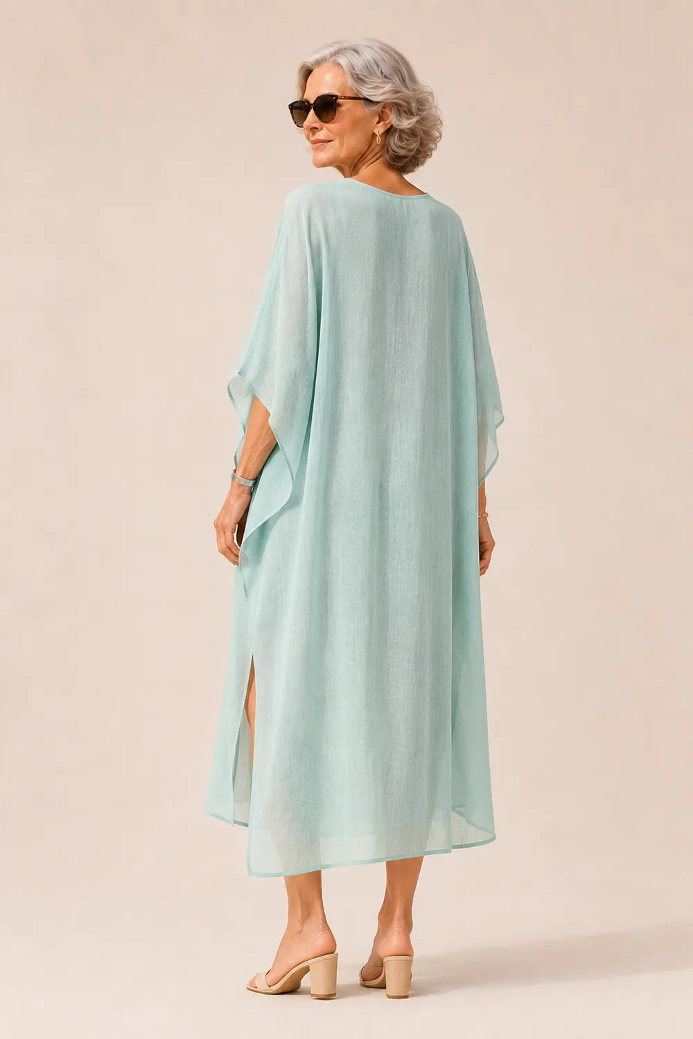 Relaxed Fit Chiffon Overlay Occasion Dress