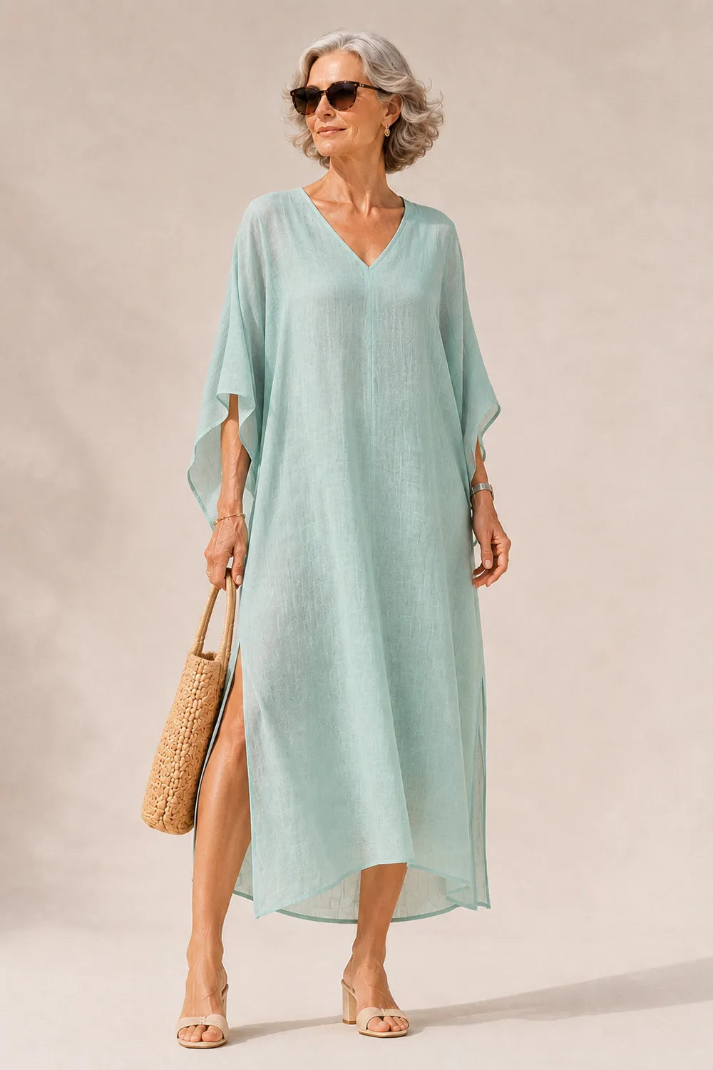 Relaxed Fit Chiffon Overlay Occasion Dress