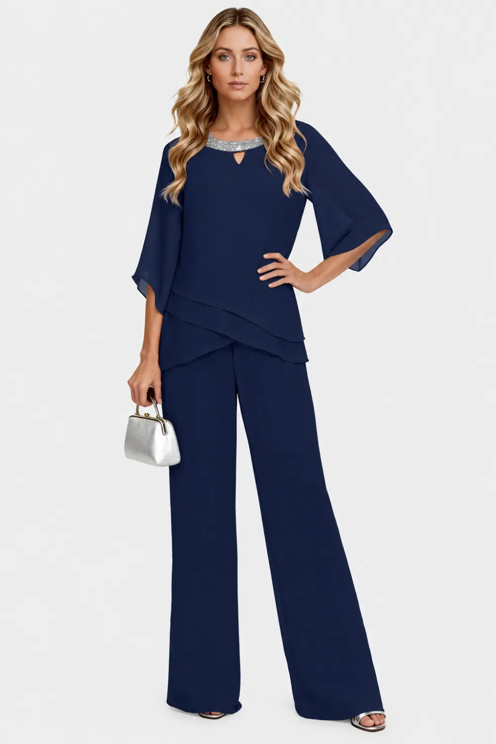 Sophisticated Loose-Fit Formal Pant Set